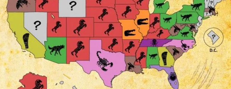 Map Shows the Animal Most Likely to Kill You in Each State