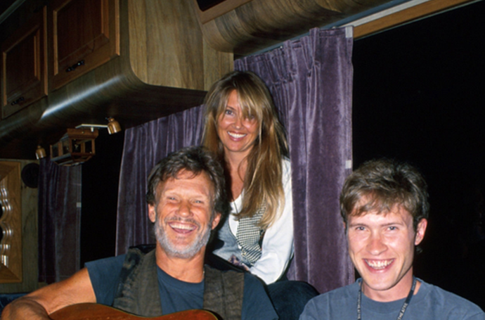 Kris Kristofferson with daughter Tracey and son Kris Junior