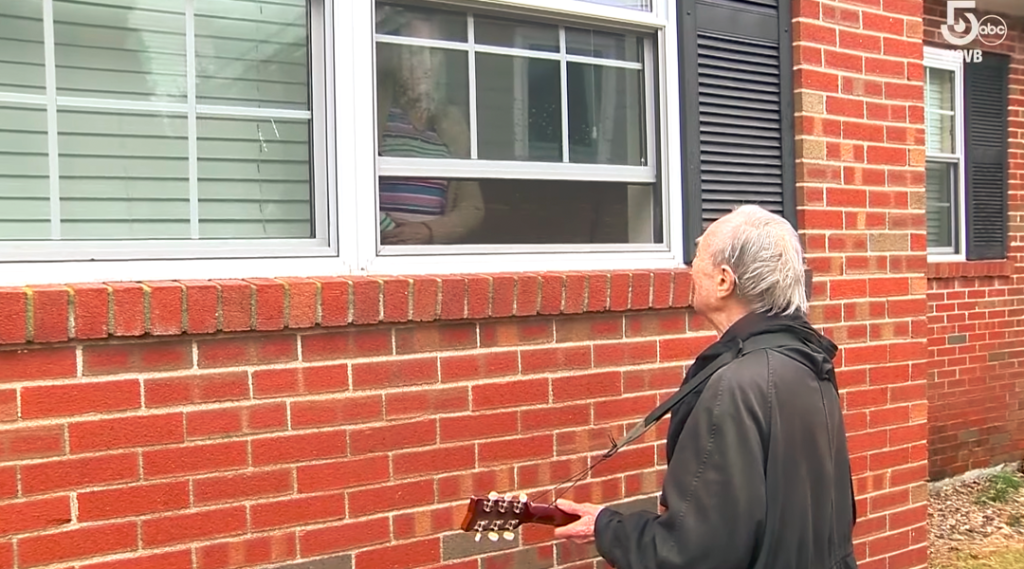 Boston man gets chance to serenade longtime girlfriend in assisted living facility