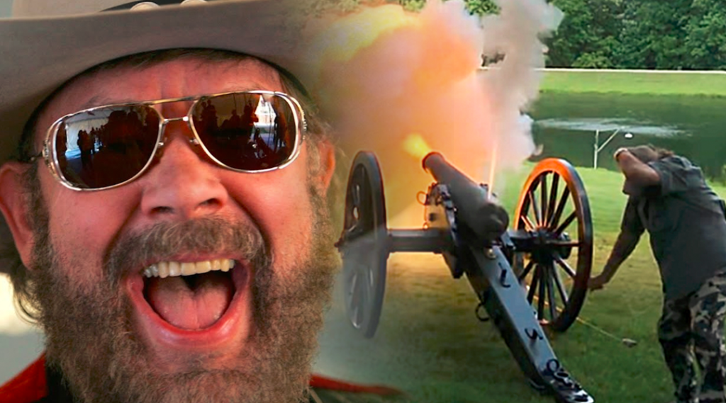 Hank Jr. Fire An Original Civil War Cannon For 4th Of July