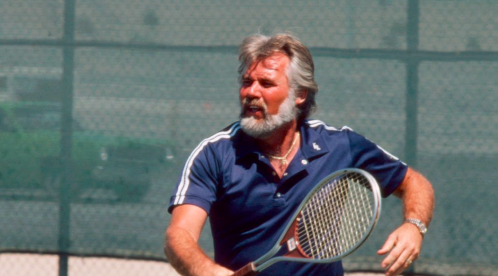 Kenny Rogers competing in the annual Alan King Tennis Classic